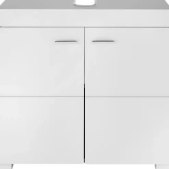 tectake Wastafelonderkast Idris, 2 vakken, draagkracht 35 kg, Wit Clearance