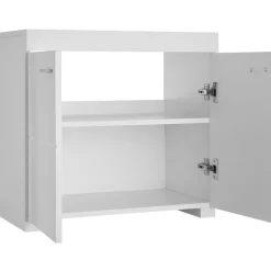 tectake Wastafelonderkast Idris, 2 vakken, draagkracht 35 kg, Wit Clearance