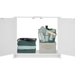 tectake Wastafelonderkast Katalina, ruim, draagkracht 20 kg, Wit Outlet