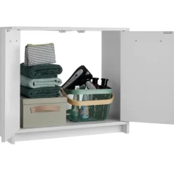 tectake Wastafelonderkast Katalina, ruim, draagkracht 20 kg, Wit Outlet