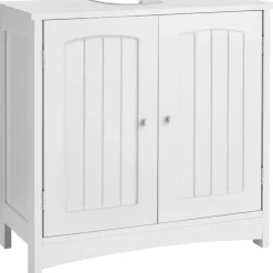 tectake Wastafelonderkast Jasper, 2 vakken, draagkracht 35 kg, Wit Best