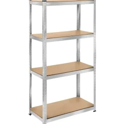 tectake Werkplaatsrek, Zilver Discount