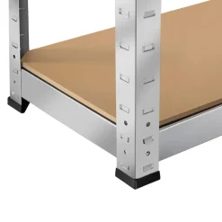 tectake Werkplaatsrek, Zilver Discount