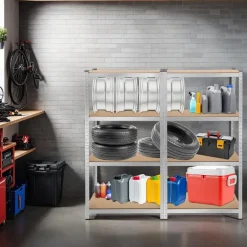 tectake Werkplaatsrek, Zilver Clearance