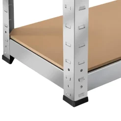 tectake Werkplaatsrek, Zilver Clearance