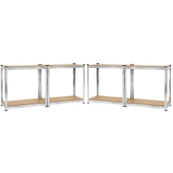 tectake Werkplaatsrek, Zilver Clearance