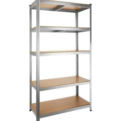 tectake Werkplaatsrek, Zilver Sale