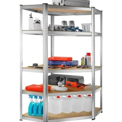 tectake Werkplaatsrek, Zilver Clearance