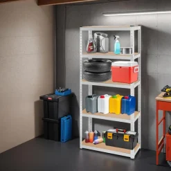 tectake Werkplaatsrek, Zilver Hot