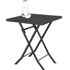 tectake Wicker balkonset Trevi, Zwart Sale