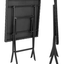 tectake Wicker balkonset Trevi, Zwart Sale