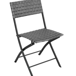 tectake Wicker balkonset Trevi, Grijs Outlet