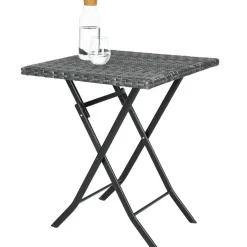 tectake Wicker balkonset Trevi, Grijs Outlet