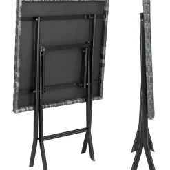 tectake Wicker balkonset Trevi, Grijs Outlet