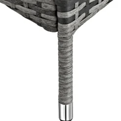 tectake Wicker ligbed met wielen, Grijs/lichtgrijs Hot