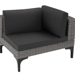 tectake Wicker lounge Bellaria met aluminium frame, Grijs New