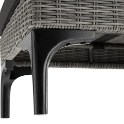 tectake Wicker lounge Bellaria met aluminium frame, Grijs New