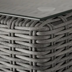 tectake Wicker lounge Bellaria met aluminium frame, Grijs New