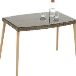 tectake Wicker lounge Pula met aluminium frame, Natuur Sale