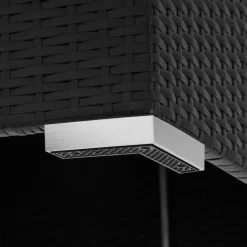 tectake Wicker loungeset met aluminium frame Marbella, Zwart Clearance