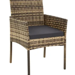 tectake Wicker loungeset Palese voor 4 persone - Natuur