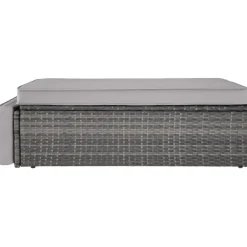 tectake Wicker loungesofa Corfu, Grijs Outlet