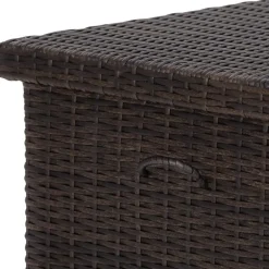 tectake Wicker opbergbox Kiruna met kunststof gaas, 120x55x61,5cm, 270l, Bruin New