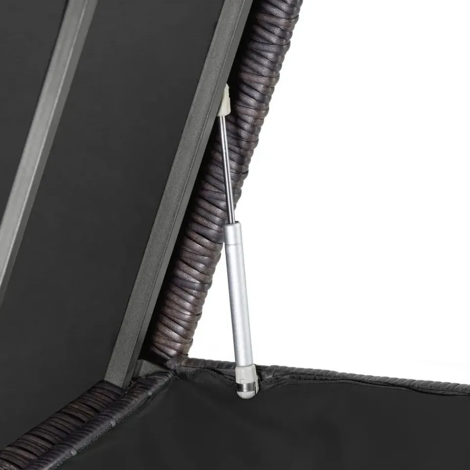 tectake Wicker opbergbox Kiruna met kunststof gaas, 120x55x61,5cm, 270l, Bruin New