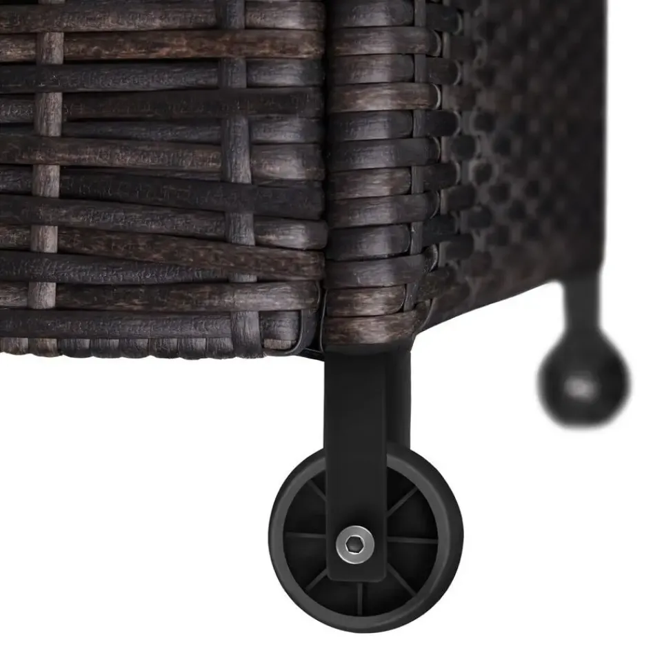 tectake Wicker opbergbox Kiruna met kunststof gaas, 120x55x61,5cm, 270l, Bruin New