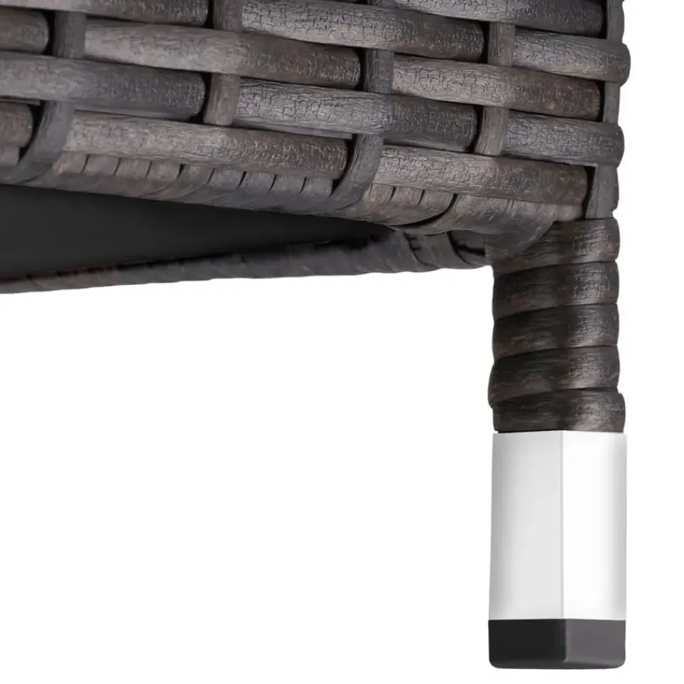 tectake Wicker opbergbox Kiruna met kunststof gaas, 120x55x61,5cm, 270l, Bruin New