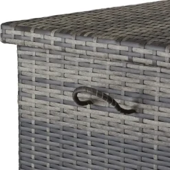 tectake Wicker opbergbox Kiruna met kunststof gaas, 120x55x61,5cm, 270l, Grijs Sale