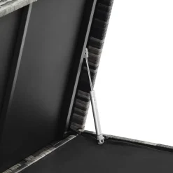 tectake Wicker opbergbox Kiruna met kunststof gaas, 120x55x61,5cm, 270l, Grijs Sale