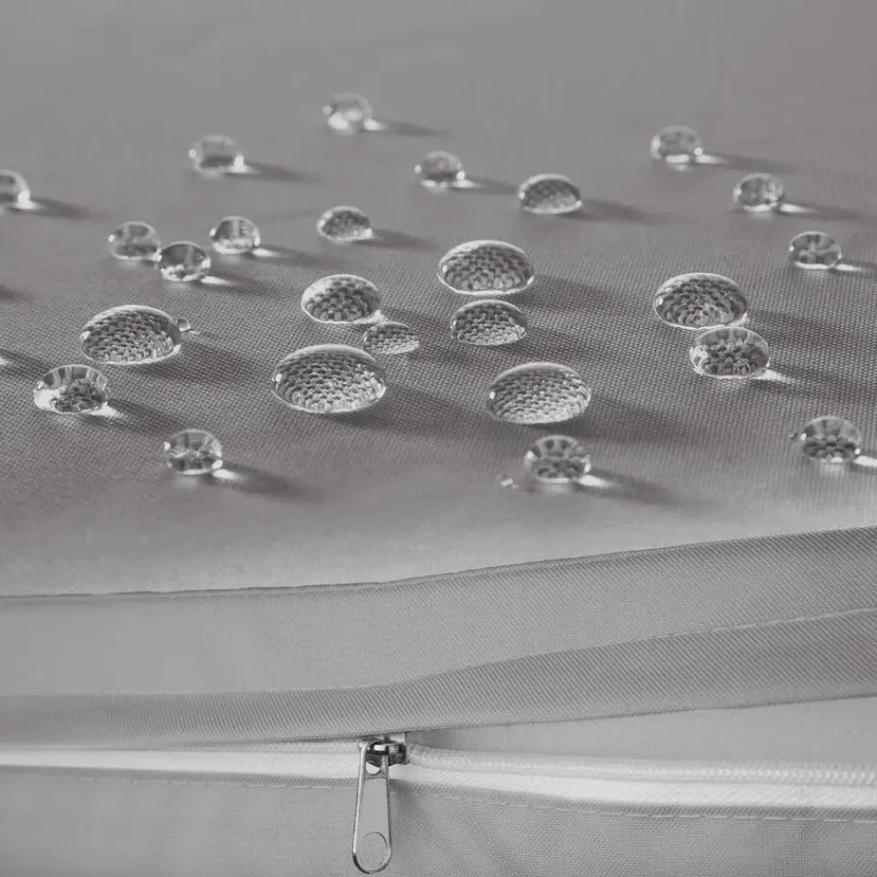 tectake Wicker tuinbank met tafel, Grijs/lichtgrijs Discount