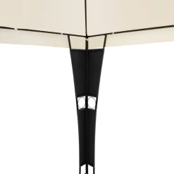 tectake Wicker tuinpaviljoen Mona 3x4m, Zwart/crème Hot