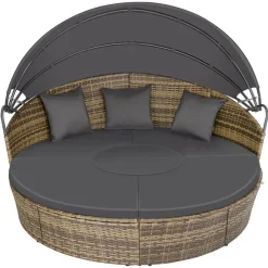 tectake Wicker zonne-eiland Santorini, Natuur Clearance