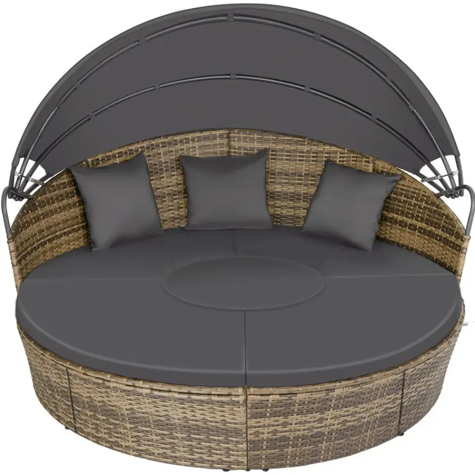 tectake Wicker zonne-eiland Santorini, Natuur Clearance