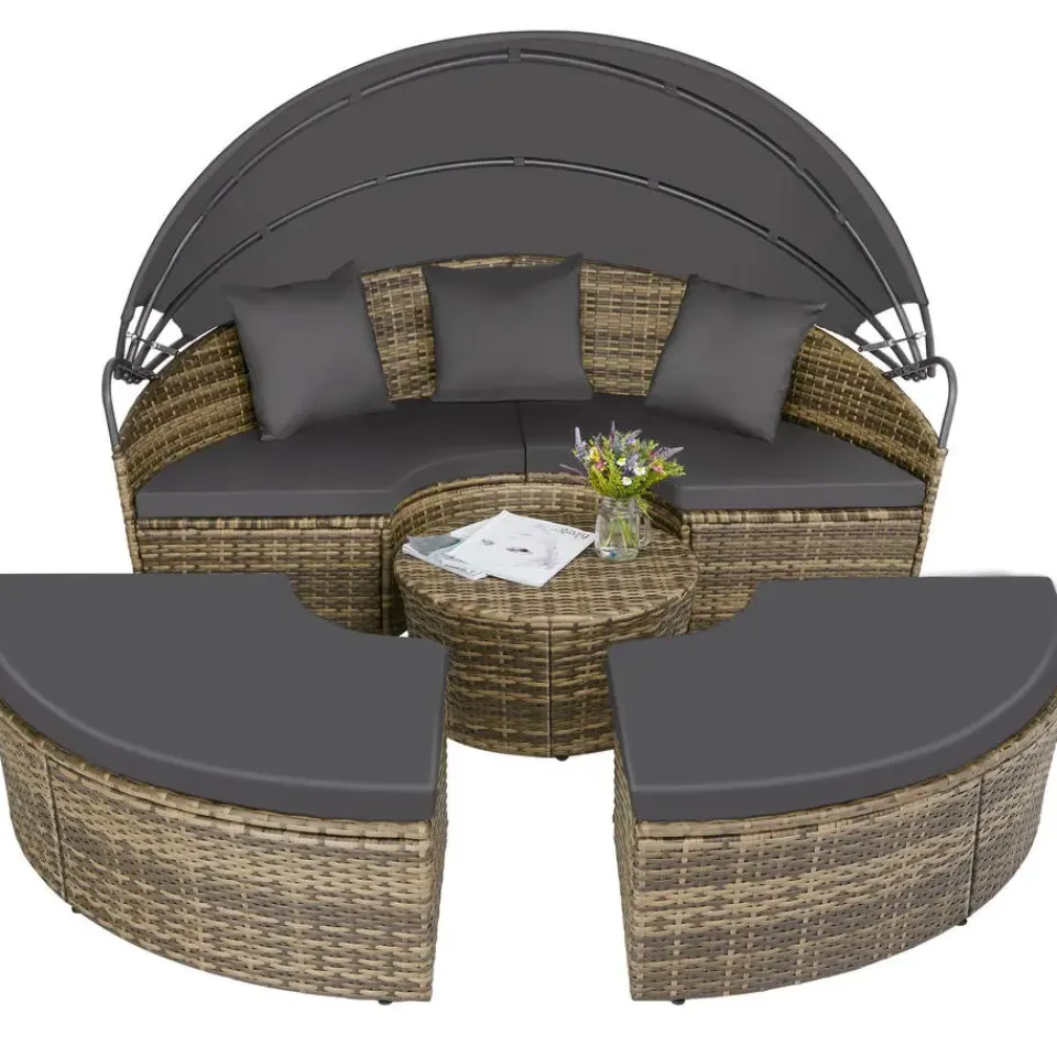 tectake Wicker zonne-eiland Santorini, Natuur Clearance