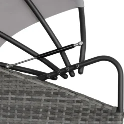 tectake Wicker zonne-eiland Santorini, Grijs