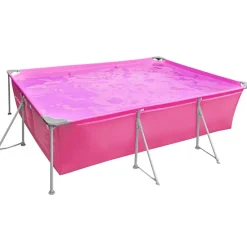 tectake Zwembad rechthoekig met filterpomp 300 x 207 x 70 cm, Pink Online