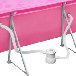 tectake Zwembad rechthoekig met filterpomp 300 x 207 x 70 cm, Pink Online