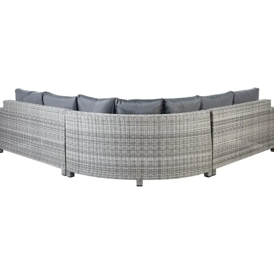 Beliani TEGLIO - Loungeset 9-zits - Grijs - Kunstrotan Best