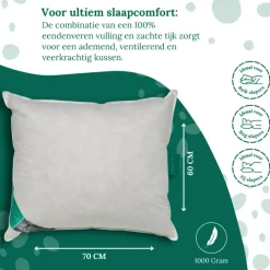 Ten Cate 100% Eendenveren Hoofdkussen - 60x70 - 2 stuks Discount