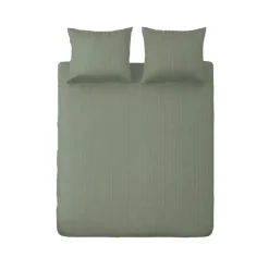 Ten Cate 100% Katoensatijnen Lits-jumeaux Dekbedovertrek - 240x200/220 - Groen Clearance