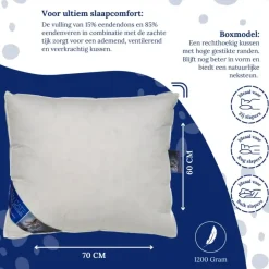 Ten Cate boxkussen - halfdons - 60x70 - 2 stuks Hot