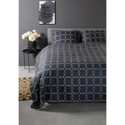 Ten Cate Katoenen Dekbedovertrek - 200x200/220 cm - Graphic Gray Outlet