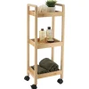Tendance Keuken/badkamer trolley - 29 x 21 x 79 cm - naturel Sale