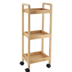 Tendance Keuken/badkamer trolley - 29 x 21 x 79 cm - naturel Sale