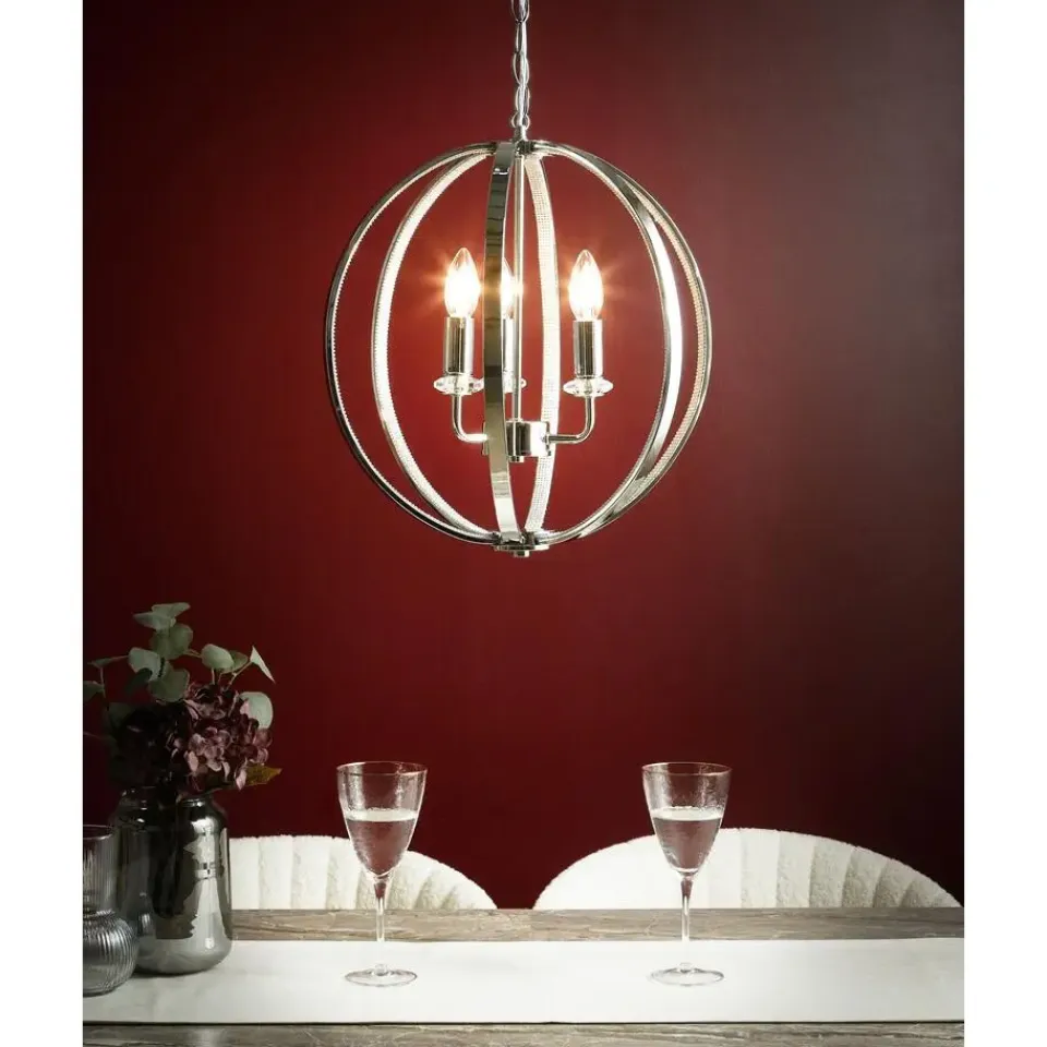 Beliani TENOIRO - Kroonluchter - Zilver - IJzer Clearance