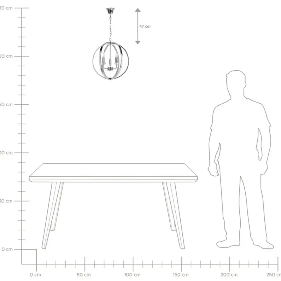 Beliani TENOIRO - Kroonluchter - Zilver - IJzer Clearance
