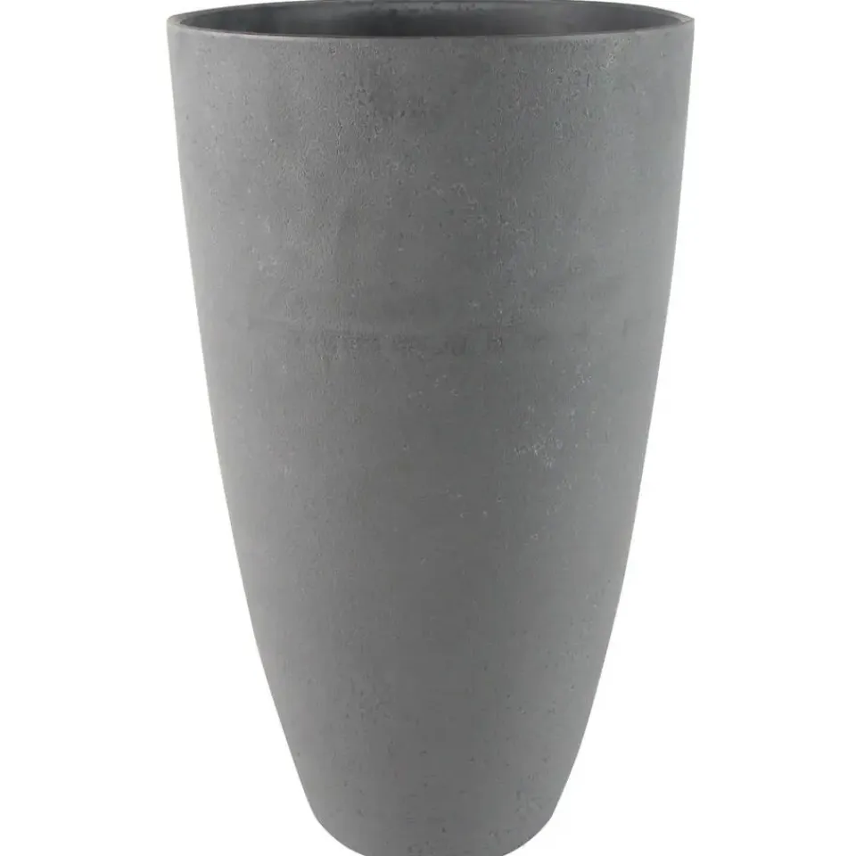 Ter Steege Bloempot - gerecycled kunststof - grijs - 50 x 29 cm New